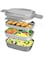 YHRY 3 Stackable Lunch Containers for Adults/Kids, Modern Minimalist Design Bento Box with Utensil Set, Leak-Proof Lunchbox Bento Box for Dining Out, Work, Picnic, School