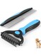 KWSLIN 2 Pack Metal Comb and Grooming Brush for Dogs and Cats, Pet Dematting Deshedding Comb, Remove Fluff Unknot Shedding Tool for Long Haired Pets for Long matted Haired Pets, Blue