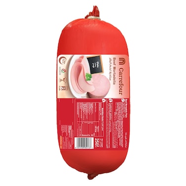 Carrefour Plain Beef Mortadella Roll, 250g