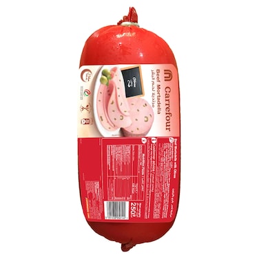Carrefour Olives Beef Mortadella Roll, 250g