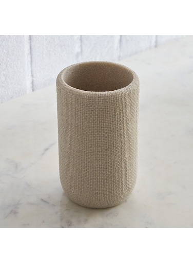 Box Satin Resin Tumbler in Beige