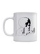 Human Printed Ceramic Mug White/Black