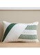 HOME Patchwork Filled Cushion - Green 30x50 cm   Decorative Rectangular Pillow   Soft Polyester Cushion For Sofa &amp; Home Decor   Stylish Textured Cushion