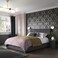 Charcoal Light Upholstered Twin Size Bed (120 X 200 CM) Black Color