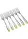 RK TEA FORK CROWN , GOLD, RK0071, 6 PC SET Silver 14.5cm