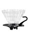 V60 Glass Dripper Coffee Pour Over Dripper Filter Coffee With Full Extracts Reusable Slow Brewing Home Size-02 Multicolour 14 x 12.6 x 10.8cm