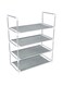 Delcasa 4 Tier Shoe Rack, Easy to Move &amp;Space Saving, Grey DC2003 Modern Design, More Storage Space, Iron and Non Woven Fabric Easy to Assemble, Organize up to 18 Pairs