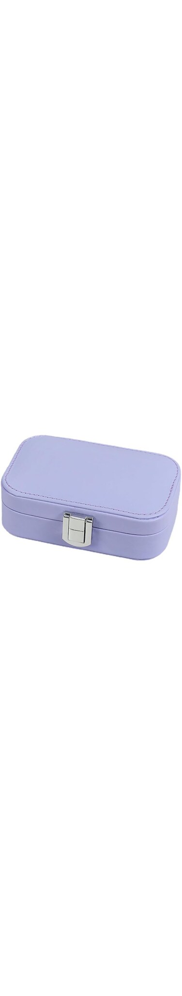 Beauenty PU Leather Small Portable Jewelry Organizer Box Ring, 3 Compartments Display Box, Portable Storage Box, Jewelry Box for Rings,Earrings,Necklaces,Gifts for Women (purple)