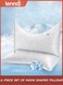 2-Pack Crescent-Shaped Pillow Set - Adjustable crescent-shaped memory foam pillows, cool and breathable.