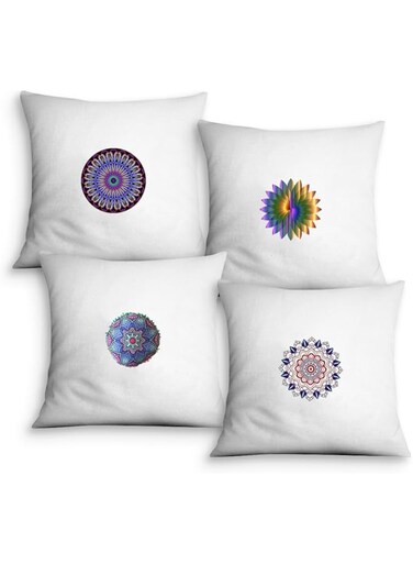 BonaBasics, 4 Pieces Decorative Pillow Cover,standard cushion,printed  45x45 cm  100% Polyester, designed and manufactured in Turkey
