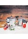 3 L + 5 L Aluminum Pressure Cooker Combo-Equipped with Multi-Safety Device and Pressure Indicator  Durable Aluminum Alloy Construction with Firm Handles  Non-Induction Base, Compatible with Gas, Electric, Ceramic and Halogen Cooktops  Silver Silver 5.0Liters