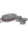 Milton Nutri Stainless Steel Insulated Tiffin Set, 320ml, Set of 2, Grey