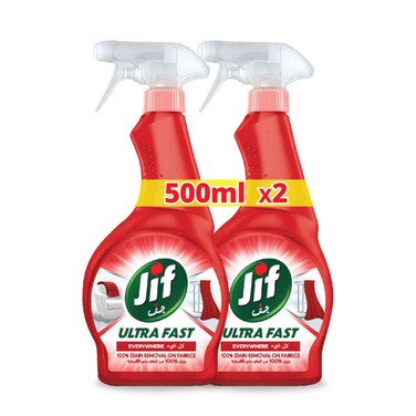 Jif Ultra Fast Cleaner Spray Kitchen, 500ml Pack of 2