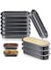Patelai 12 Pcs 5.7"W x 0.8"H Oval Tart Rings Non Stick Perforated Cake Mousse Ring Heat Resistant Bakeware Tart Mini Tart Mold Tart Pan for Baking Cockes Pies Quiche Cheese Desserts Thanksgiving