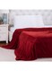 Tekstil Melow Flannel Fleece Throw Blanket Polyester Maroon 150x210cm