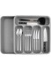 Duronge Expandable Cutlery Holder for Drawers - Adjustable and Compact Plastic Cutlery Tray for Spoons, Forks and Knives