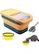 Collapsible Pet Food Container&iuml;&frac14;&OElig;Dog Food Storage Container with Lids&iuml;&frac14;&OElig;Foldable Pet Cat Food Storage Bin with Silica Del Pet Bowl and Dog Food Spoon&iuml;&frac14;&OElig;for Pet Food, Cereal, Coffee