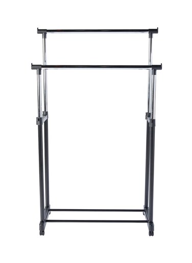 Box Lapis Garment Rack With Castors Black/Silver 85x95x43cm