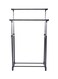 Box Lapis Garment Rack With Castors Black/Silver 85x95x43cm