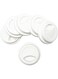 NanTun Silicone Drinking Lid Spill-Proof Cup Lids Reusable Coffee Mug Lids Coffee Cup Covers - White 6pcs