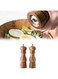 NALACAL Wooden Pepper Mil, Set of 2 Salt and Pepper Grinder Set, Wooden Pepper Mill Grinder Salt Pepper Shakers, with Adjustable Ceramic Rotor, Refillable Manual Sea Salt Pepper Mill