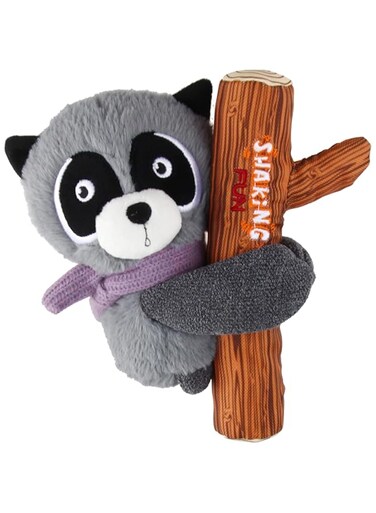 Gigwi Shaking Fun Squeaker Toy Raccoon Detachable 2in1, 8466