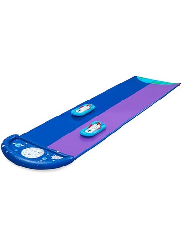 Bestway   H2OGO! Lunar Launch 2-Lane Double Water Slide 488cm, Summer Garden Outdoor Water Slide