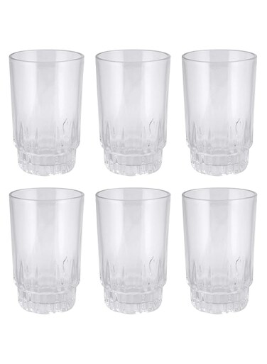 Delcasa 270ml/9Oz 6Piece Glass Tumbler, Multi-Colour, Dc1412