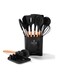 12-Piece Non-Stick Silicone Cooking Utensils Set Black 11 x 16 x 33cm