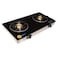 First1 Deluxe Gas Stove FGT 546GD, Black and Silver, 2 Burners