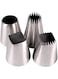 Suuker extra large piping tips set, stainless steel round piping tips, star square wide piping tip jumbo piping tips,eclair churro meringue for cake cupcake cookie decorating (F02 F06 9FT R22L)