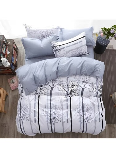 RAID Super King Bedsheet Set - Complete 6-Piece Bedding Set with Duvet Cover, Fitted Sheet, and 4 Pillowcases - Luxury Microfiber Fabric with Deep Pockets for Secure Fit and Year-Round Comfort