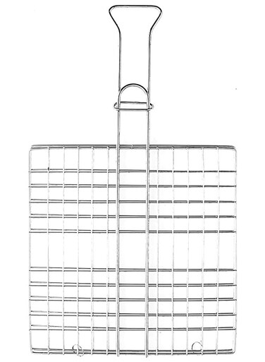 BBQ Meshes BRG2009 &acirc;&euro;&ldquo; Sturdy Steel Grill Mesh with Soft-Touch Handle   Prevents Food from Falling or Sticking   Easy Storage