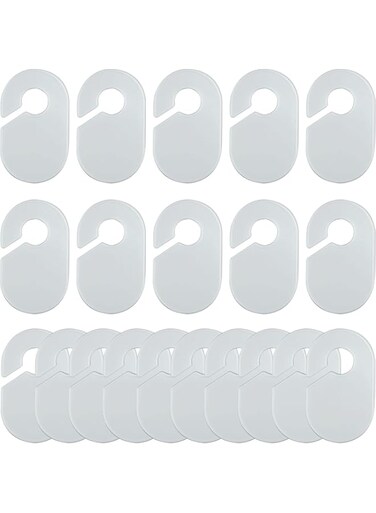 IFAMIO 20 Pack Clothing Rack Size Dividers Blank Closet Separators for Clothes Baby Closet Size Divider Hooks Wardrobe Large Hangers Clothing Size Dividers for Racks Hanging Closet Organizer