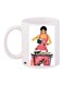 Vintage Woman Printed Coffee Mug White/Beige/Pink 11ounce