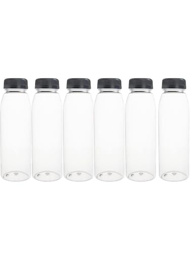 Juice Bottles, 400ml Clear Plastic Bottles With Caps &ndash; Milk Bottle, Water Bottles For Kids, Empty Bottle Zamzam Water Gym Water Bottle Reusable Plastic Juice Bottle Leak Proof 6-Pcs
