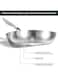 Clad Tri-Ply Stainless Steel Frying Pan 10 inch, All Stove Compatible Up to 600&acirc;&bdquo;&permil;, Heavy Duty, Oven Safe Skillet, 18/10 Cooking Pan, Chef's Pan for Kitchen, Omelette Pan, Flat Bottom