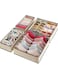 YZMXIY Pack of 4 Socks Underwear Drawer Organiser, 24 Cell Organiser Wardrobe Cupboard Organiser, Changing Table Organiser Storage Boxes for Clothes, Underwear, Ties