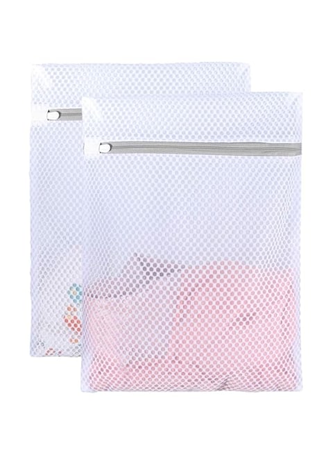 2Pcs Mesh Laundry Bags for Delicates with Premium Zipper，Washing Machine Reusable Laundry Wash Bags，Travel Storage Organize Bag, Clothing Washing Bags for Laundry，Blouse, Bra，Hosiery，Stocking，Underwea