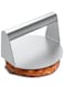 Steel Burger Press, 11cm Round Smasher, Non-Stick Smooth Hamburger Press Flat Bottom Without Ridges for Top Griddle Cooking