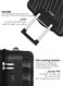 Swirl Series 3 Pcs ABS Luggage Trolley Set -Black