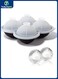 Large Ice Cube Trays - 2.5" Flexible 4 Ice Balls Maker with Leak Proof Funnel Lids, BPA Free Round Silicone Ice Cube Molds, Reusable Sphere Ice Tray for Cocktails, Drinks, Coffee, Juice