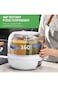 Taylor &amp; Brown 6-Grid Rotating Rice Dispenser, 360&deg; Round Food Storage Container, Transparent