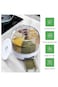 Taylor &amp; Brown 6-Grid Rotating Rice Dispenser, 360&deg; Round Food Storage Container, Transparent