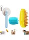 PETSARY Set of 3 Grooming Kit with 1 Pcs Pet ID Tag Gift - Self Cleaning Cat Spray Steamy Brush - Soft Rubber Massage Bath Shampoo Silicone Scrub Brush - Loose Hair Removal Comb Shedding Slicker Brush