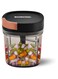 Borosil EazyPull Chopper with 6 Blades, Pull Chopper with Durable String, Mini Chopper for Kitchen, for Chopping Vegetables, Leafy Greens &amp; Herbs, BPA-Free, Unbreakable 900 ml Chopping Bowl