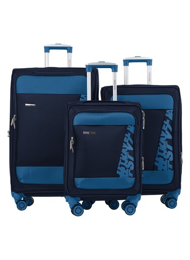 PARAJOHN  Hyper Trek 3 Pieces Set 8 Wheels Soft Luggage - Navy