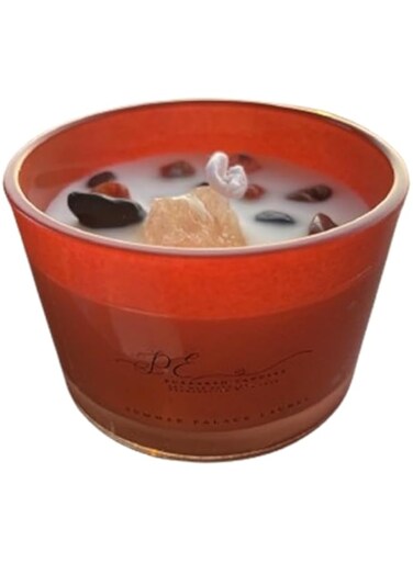 Purearth Candles 60ml Crystal Candle single peice   Elegant Glass Candle Stands for Classic Home D&eacute;cor Orange Scented Candle/Crystal Perfect for Gift Home Decor/Meditation Candle/Spa Candle.