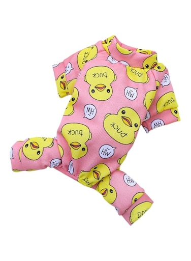 Small Dog Pajamas for Girls, Cotton Stretchable Pet Dog Jammies Puppy Outfits for Small Dogs Female Male (Pink, S)