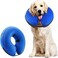 LBOYLOVE Dog Cone After Surgery, Protective Inflatable Collar for Dogs and Cats, Soft Pet Recovery Collar Does Not Block Vision (Large(12"-18"), Blue)